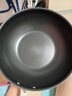 三禾微纳无涂层不粘炒锅不锈钢炒菜锅无油烟含钛锅具32cm雾月白配钢铲 实拍图