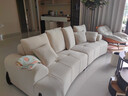 轻奢极简真皮沙发奶油风直排三人四人法式小户型沙发客厅简约现代 猫爪布 多人位2.8米 实拍图