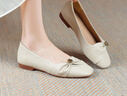 ZHR则则浅口单鞋女春夏温柔软面平底女鞋舒适套脚奶油蛋卷鞋女AH659 米37 实拍图