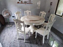 银拱门欧式实木餐桌餐椅组合圆餐桌家用大理石圆桌带转盘小户型吃饭桌子 1.3米送转盘 一桌六椅经典款 实拍图