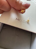 曼卡龙黄金耳钉足金星芒绕线耳饰一对简约日常小巧 女生生日礼物 星芒绕线耳钉 0.69g 实拍图