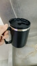 彩致（CAIZHI）304不锈钢水杯马克杯咖啡杯带盖家用双层防烫喝水杯子 黑色CZ6226 实拍图