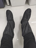 纳利丝防雨鞋套男女防水防滑雨天脚套防雨加厚耐磨高筒下雨骑行款 加长高筒+防水拉链-黑色 2XL码（适合46-47） 实拍图