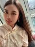 伊黛儿合成猫眼石如意锁耳扣耳环女2025年新款耳饰设计时尚饰品生日礼物 合成猫眼石如意锁耳环E2136 实拍图