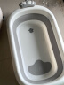 iuu婴儿洗澡盆 可折叠宝宝浴盆大号 洗澡神器躺托浴架新生儿童用品 【北欧灰】单盆 实拍图
