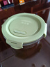 德玛斯耐热玻璃保鲜盒微波炉饭盒冰箱收纳便当泡面碗餐盒北欧绿圆1000ml 实拍图