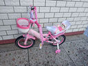 永久儿童自行车高碳钢车架带辅助轮2-6-10岁女童单车女孩公主款脚踏车 【黑胎】公主粉+娃娃兜带小熊 14寸【适合身高95-115cm】 实拍图