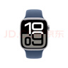 Apple/苹果 Watch Series 10 智能手表GPS款42毫米银色铝金属表壳丹宁色运动型表带S/M MX1J3CH/B 实拍图