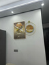 墨派 轻奢餐厅装饰画现代简约带钟表组合挂画饭厅背景墙壁画客厅挂画 福禄生财 50*70cm晶瓷+直径50cm钟表 实拍图