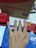 周六福七夕情人节礼物pt950铂金戒指男女款白金情侣对戒钉砂甜爱婚戒 11号女戒（单只）-2.77g 实拍图