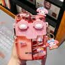 Hello Kitty库洛米儿童水杯女孩学生防摔上学便携可爱高颜值双仓双饮吸管杯子 美乐蒂双饮 780ml -2420+挂件3D贴 实拍图