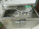 法耐（FANAI） 加厚304不锈钢一体水槽柜商用厨房洗菜盆洗手池洗碗池一体盆 【耐用右单槽】长80宽50高80 实拍图