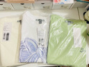 雪中飞白色短袖t恤女2025新款夏季纯棉宽松半袖运动休闲风简约M 果绿色|4129-17018F (女款) L 实拍图