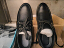 红蜻蜓同款头层牛皮男鞋男士商务休闲皮鞋男时尚透气鞋英伦休闲 黑色单鞋6627 39 实拍图