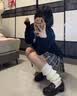 针织袜套四季保暖中筒y2k外穿原宿风辣妹日系学院风堆堆袜女袜套 白色 均码 /40CM堆堆袜 实拍图