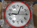 康巴丝（Compas） 挂钟走时客厅办公室钟表挂墙2024新款简约创意时钟时尚石英钟 3018红色23CM 实拍图