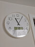 天王星（Telesonic）挂钟客厅万年历钟表3D立体创意双日历温度时钟简约石英钟薄边挂表 纯洁白30CM日历款 实拍图