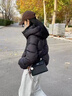 芸荨羽绒服女2026新款白鸭绒泡芙短款保暖加厚连帽小个子外套时尚外套 灰白色 金标 S 85-120斤【卡码拍小】 实拍图