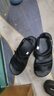 鸿星尔克凉鞋男2025夏季新款透气运动鞋外穿凉拖鞋魔术贴拖鞋沙滩鞋逐浪 正黑 41 实拍图