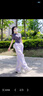 FILA 斐乐官方杨幂同款梭织长裤时尚简约宽松休闲裤子女 淡奶油紫-PU L （170/70A/L） 实拍图
