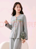 芬腾睡衣女100%棉防静电秋季新品长袖费尔岛女士家居服软棉棉 实拍图