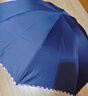 天堂 加大雨伞三折 晴雨两用商务伞经典格纹10骨大雨伞男女 藏青 实拍图