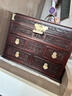 木哈哈国标红木红酸枝首饰盒收纳盒实木带锁结婚高档轻奢首饰收纳盒 红酸枝-锦上添花-棕色绒布 实拍图