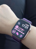 Apple/苹果 Watch Series 10 智能手表蜂窝款46毫米玫瑰金色铝金属表壳梅子色回环运动表带MWYP3CH/B 实拍图