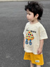 G.DUCKKIDS小黄鸭童装男童套装夏季2025儿童衣服宝宝潮酷太空人短袖两件套潮 太空人套装 米白色geioqgg 100 建议2~3岁【 90-100cm】 实拍图