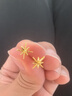 曼卡龙黄金耳钉足金星芒绕线耳饰一对简约日常小巧 女生生日礼物 星芒绕线耳钉 0.69g 实拍图
