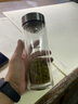 希诺抗菌玻璃杯双层商务办公车载水杯男高档泡茶杯子XN-9303 360mL 实拍图