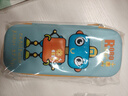 得力（deli）小学生笔袋 EVA大容量文具盒 机器人卡通系列抗压耐摔铅笔盒轻盈防水笔袋 浅蓝色 实拍图