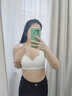 婷美无痕隐形内衣双提拉聚拢防下垂无钢圈运动文胸上托塑身收副乳白XL 实拍图