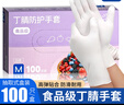 英科医疗（INTCO）一次性手套丁腈手套中码100只加厚耐用丁晴白色食品级橡胶手套 实拍图