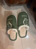大嘴猴（paul frank）棉拖鞋女舒适情侣毛绒厚底秋冬保暖棉鞋绿色38-39PF830 实拍图