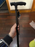 贝稳老人拐杖四脚拐棍防滑助行器医用碳素纤维带灯智能伸缩轻便手登山 实拍图