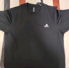 adidas情侣休闲纯棉上衣圆领短袖T恤男女夏季阿迪达斯官方轻运动 黑色 M 实拍图