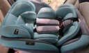 俏贝比儿童安全座椅汽车用 宝宝婴儿isofix 360度旋转可坐可躺 0-4-12岁 碧水绿旗舰版【360度旋转+双接口 实拍图
