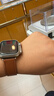 炫戴适用苹果S11手表S10表带s9真皮apple iWatchs8/7/6/5荔枝纹磁吸se3秋冬商务ultra3高级42/46mm女款 磁吸扣皮带-米白拼棕色 适用：38/40/41/42mm表盘 实拍图