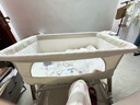 ANGI BABY婴儿床多功能床折叠婴儿床可移动0-3岁婴儿护理台新生儿拼接大床 卡其色【护理台+蚊帐+收纳篮】 实拍图