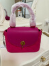 CHARLES&KEITH发条锁扣圆珠拎手提包链条单肩包包女包生日礼物CK2-50701121 Fuchsia紫红色 S 实拍图