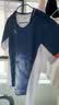 威克多（VICTOR）【限时特惠】羽毛球服 透气速干男女款比赛训练日常针织运动短袖 T-50019/B海港蓝 L 实拍图