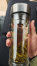 富光玻璃杯双层带茶隔大容量水杯 高档商务泡茶杯 高硼硅杯子500ml 实拍图