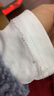 妃丽慕尚（FEILIMUSHANG）纯棉正肩遮屁股蕾丝白色长袖t恤女秋冬季德绒加厚宽松内搭打底衫 【薄款】02-白色 S 建议100斤以内 实拍图