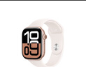 Apple/苹果 Watch Series 10智能手表蜂窝款46毫米玫瑰金色铝金属表壳淡桃粉色运动型表带S/M MWYM3CH/B 实拍图