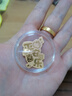 999足金2mg新款招财猫暴富黄金手机贴纸镀金创意金片礼物 平安喜乐 实拍图