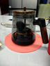 古德窑 茶壶泡茶壶茶水分离飘逸杯2025新款玻璃内胆一键过滤泡茶杯茶具 烟灰款飘逸茶壶套装+6杯+杯架 实拍图