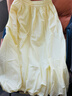 JIOESC花苞半身裙蓬蓬裙子女夏季薄款甜美温柔风高腰a字灯笼裙防晒云朵 黄色 【裙长85CM左右】 M 【带内衬】 实拍图