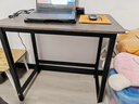煜柠苑 电脑桌台式家用简约卧室长条桌学生写字学习桌子书台桌办公大桌 加固升级-黑架灰橡木-80*50高74 实拍图