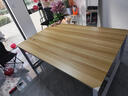璟赐会议桌长桌洽谈桌椅组合培训工作台简易电脑桌现代办公桌加厚加宽 高端浅胡桃+白架[发货快] 长120宽60高74[无加固杆] 实拍图